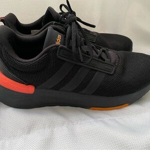 Adidas Men's Black and Orange Sneakers